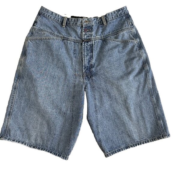 Marithe Francois Girbaud Denim Shorts Size 36 Blue Vintage Jorts Baggy - Picture 1 of 10